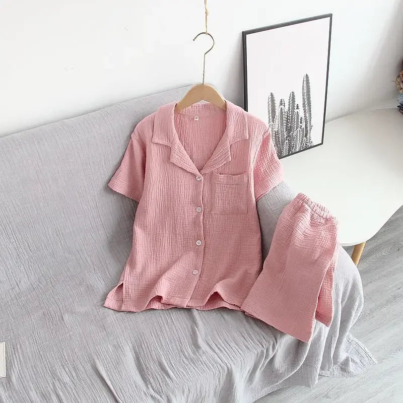 KAELAH Sleeved Casual Pyjama Suit for Women Simple Wear Fashion Style