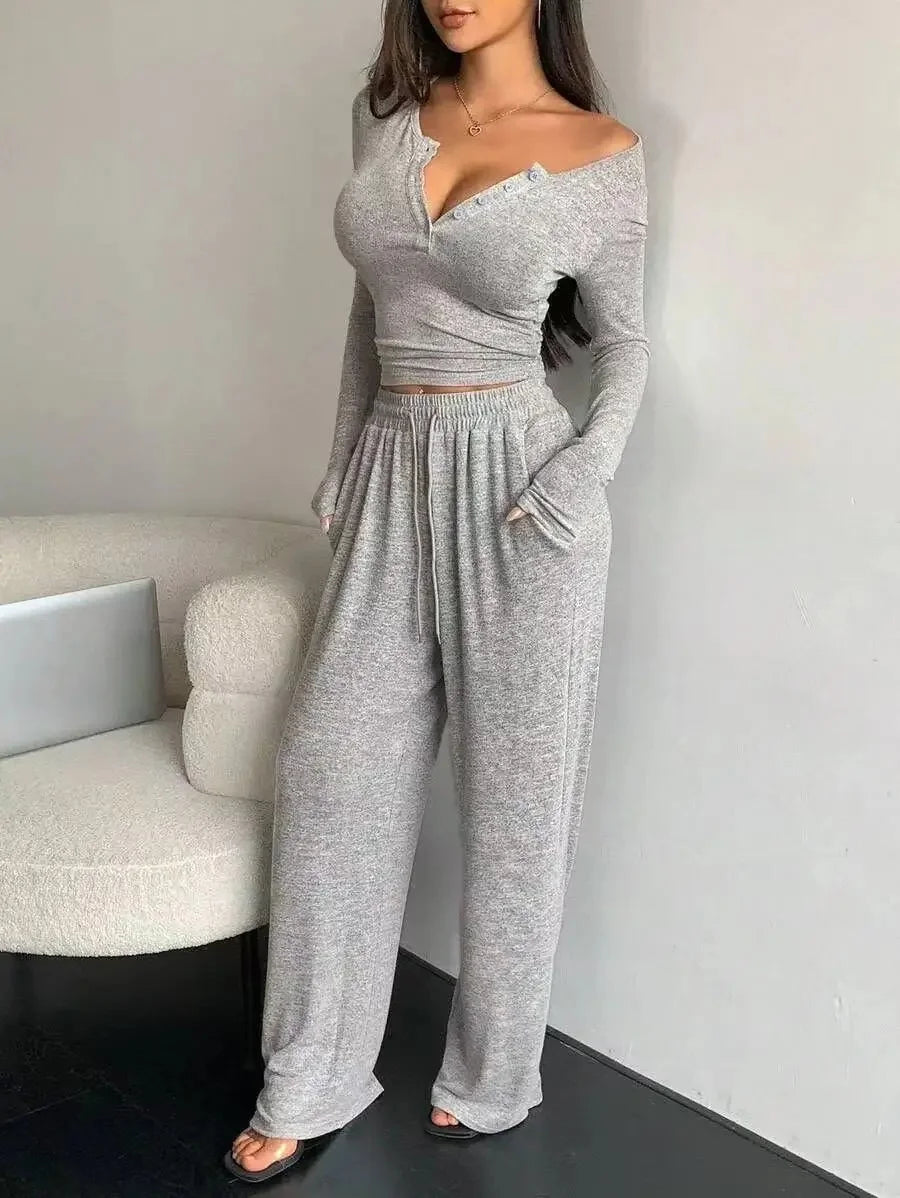 KAELAH Icon Bodycon Comfortable Home Queen V-neck Sleepwear Summer