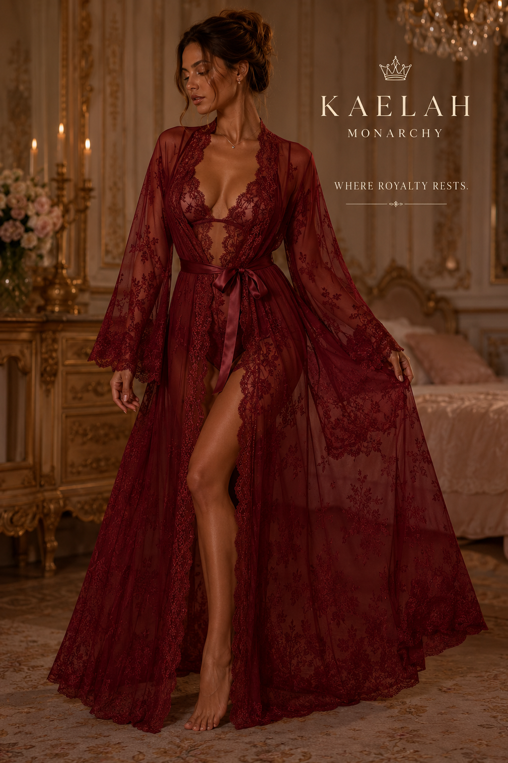 LACE LONG ROBE