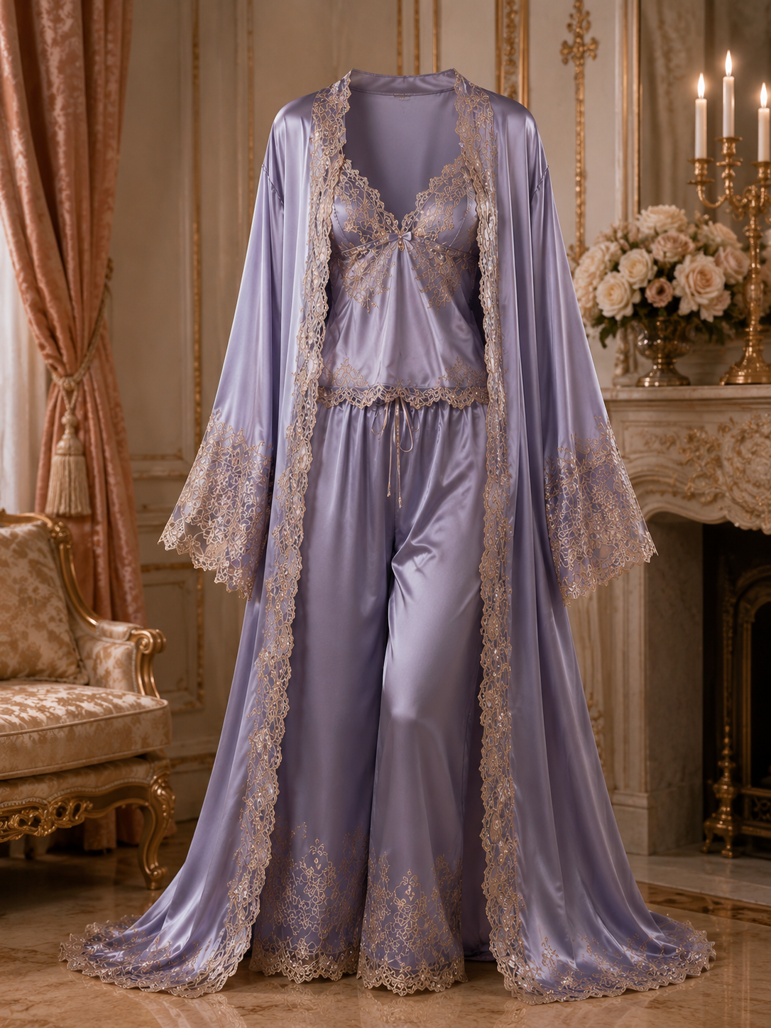 FRENCH LACE PAJAMA SET
