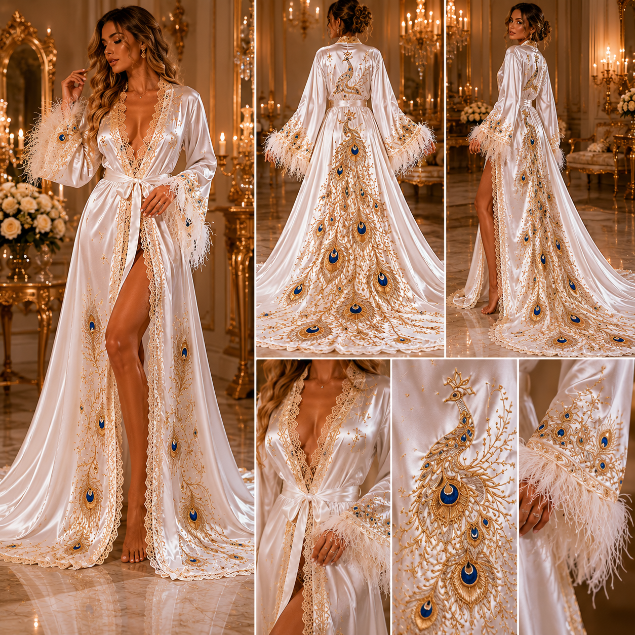PRINCESS FEATHER TRIM ROBE
