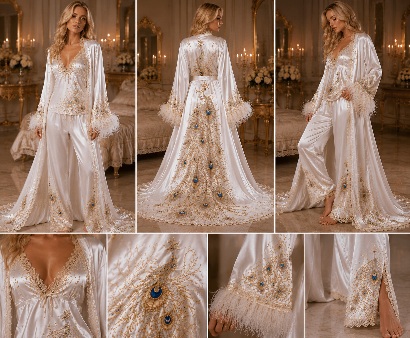 PRINCESS FEATHER TRIM ROBE