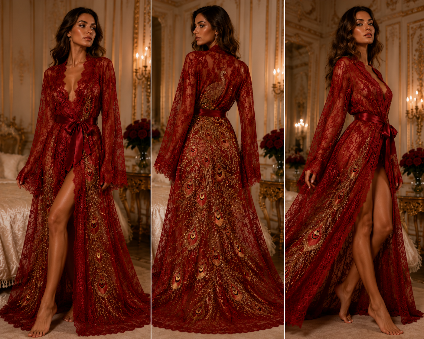 LACE LONG ROBE