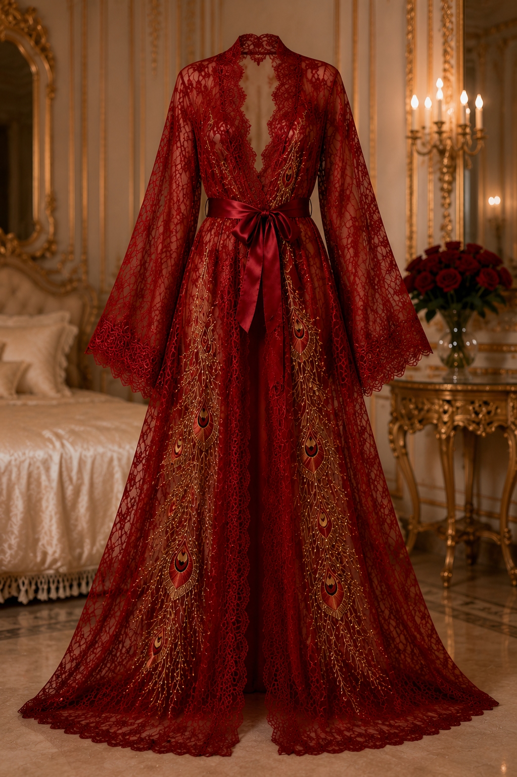 LACE LONG ROBE