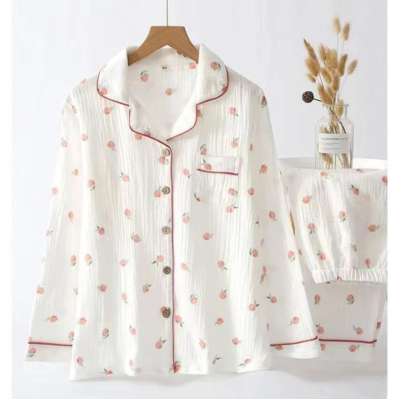 KAELAH Version Plaid Pjs Women Long Sleeve Sleepwear