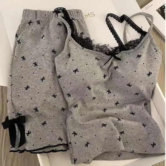 KAELAH Spark Summer Suit Set Trousers Sets Sleepwear