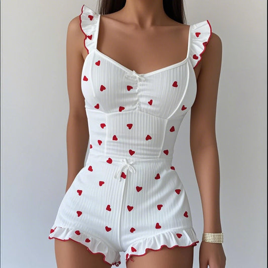 KAELAH Set Bow Small Fly Sleeve Straps Crop Top & Elastic Waist