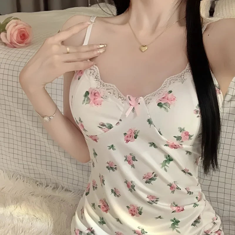 KAELAH Sexy Summer Sleepwear Pure Desire Aesthetic Mini Dress Slims Smooths