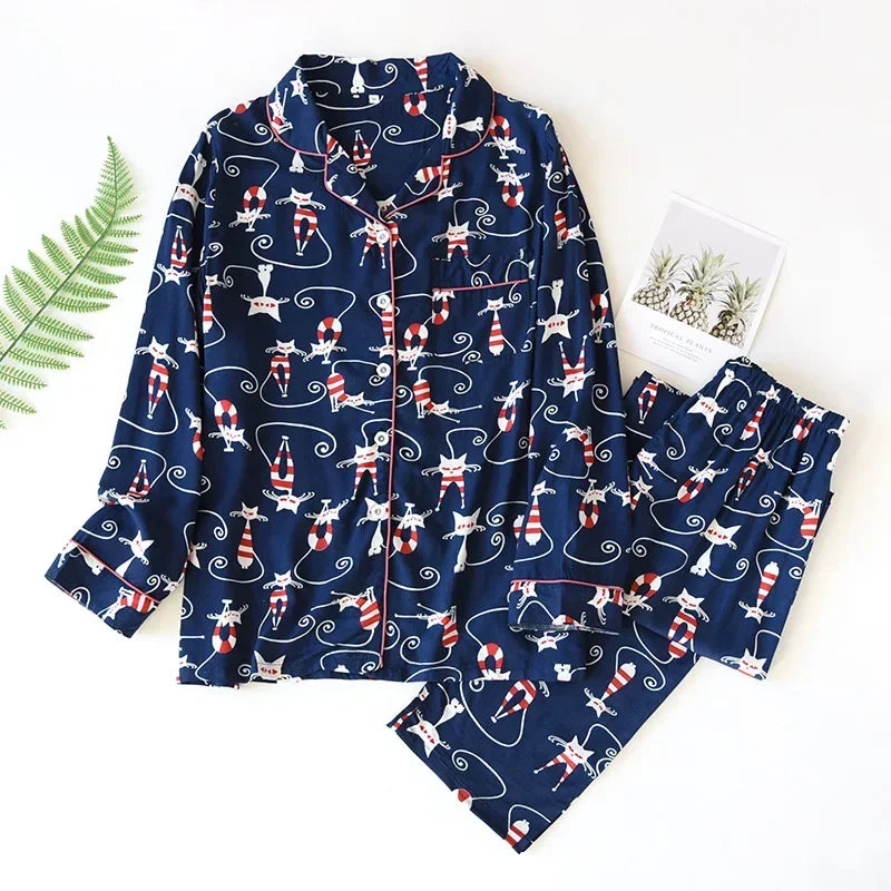 KAELAH 3XL plus size long Sleepwear women's home Nightwear