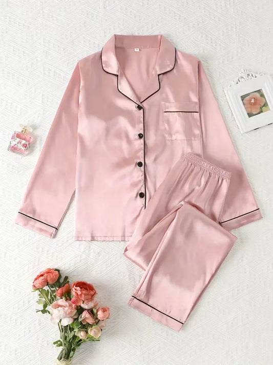 KAELAH Soft Silk Breathable and Relaxed Fit Long Shirt Tops