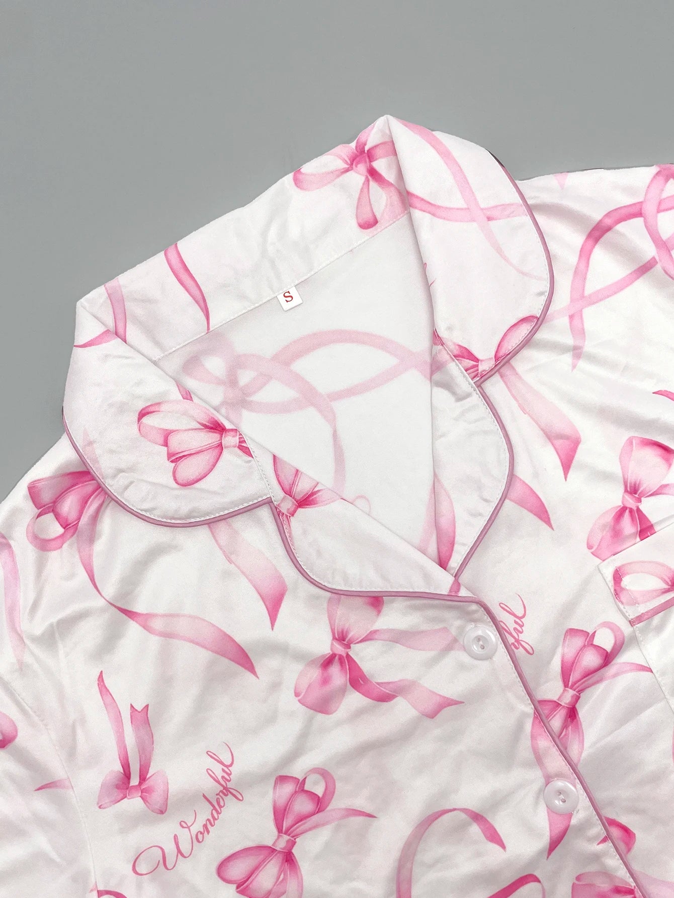 KAELAH Bow Size Spring and Summer Two-Piece Comfortable Tie Print