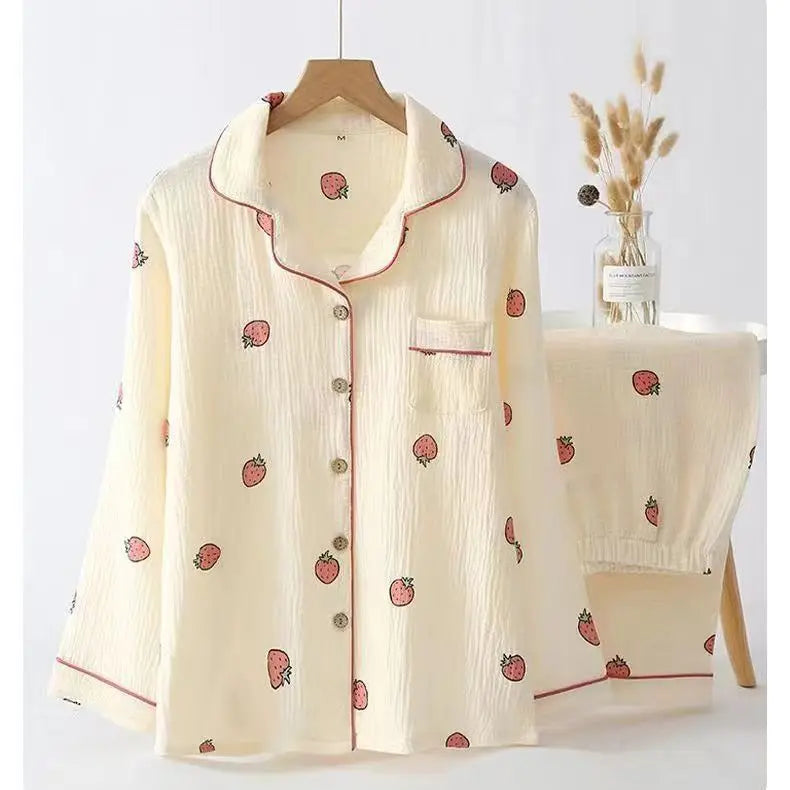KAELAH Version Plaid Pjs Women Long Sleeve Sleepwear