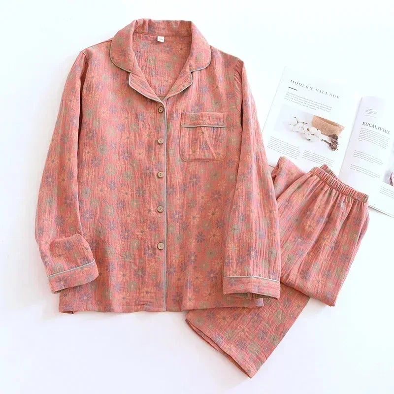 KAELAH spring and autumn color cotton long-sleeved suit jacquard cotton