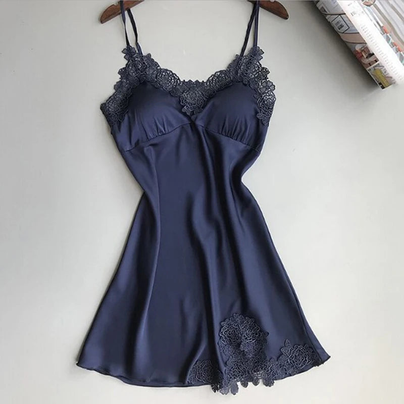KAELAH Lingerie Silk Suspender Nightdress Ladies Spring And Summer Ice Silk Thin