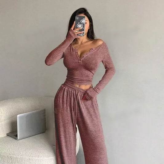 KAELAH Icon Bodycon Comfortable Home Queen V-neck Sleepwear Summer