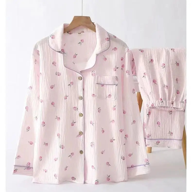 KAELAH Version Plaid Pjs Women Long Sleeve Sleepwear