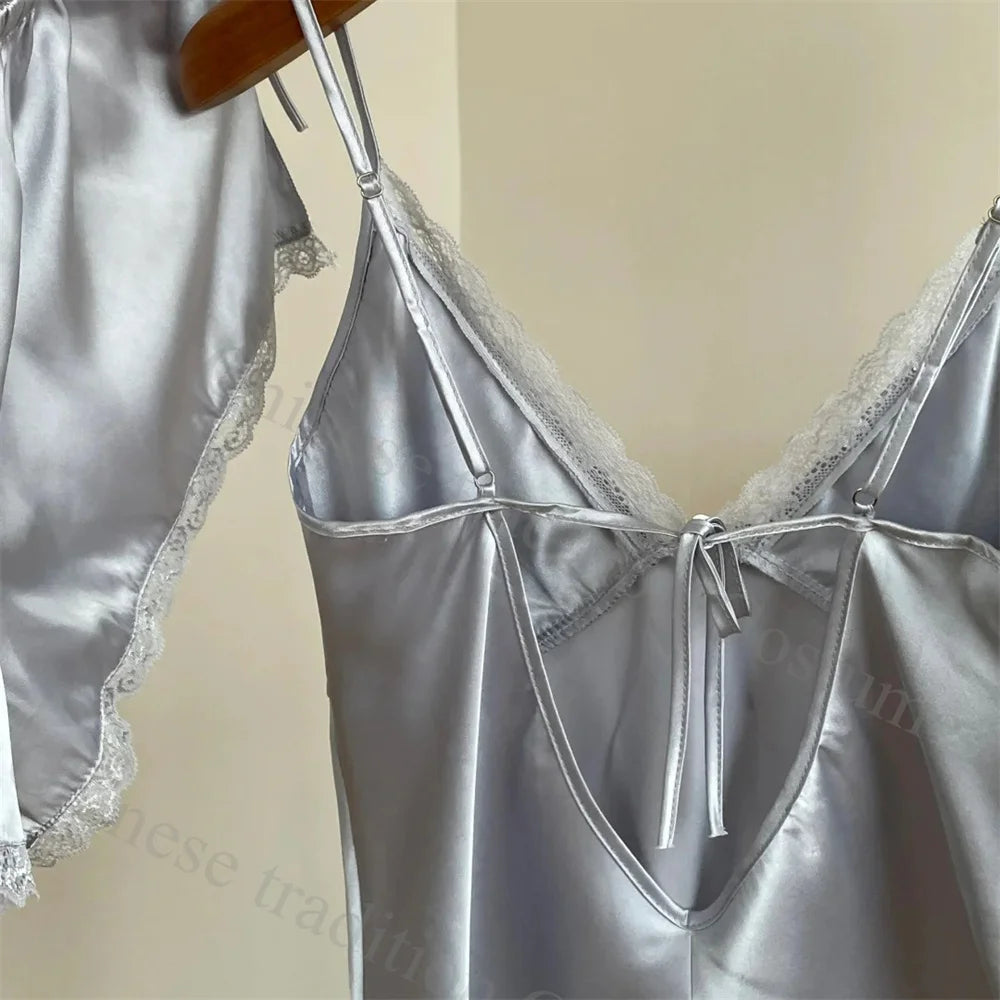KAELAH New Cami Top&shorts Sexy Lace Trim Pajamas Nightwear Lady's Lingerie Attractive