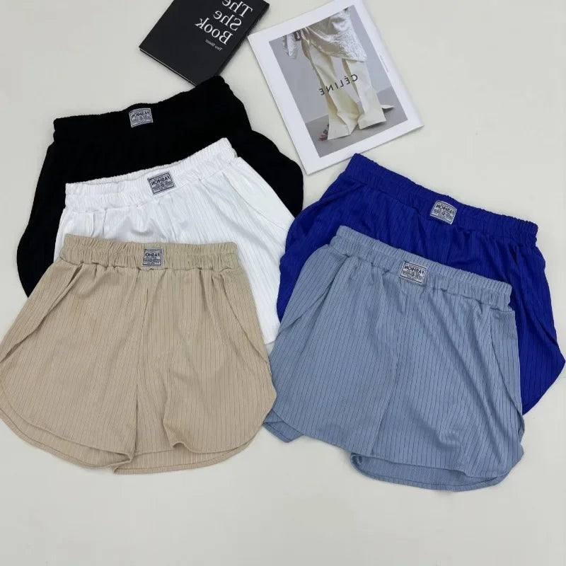 KAELAH Solid Pajamas Set Short Sleeve T-Shirt And Shorts Sleepwear 2 Piece Set