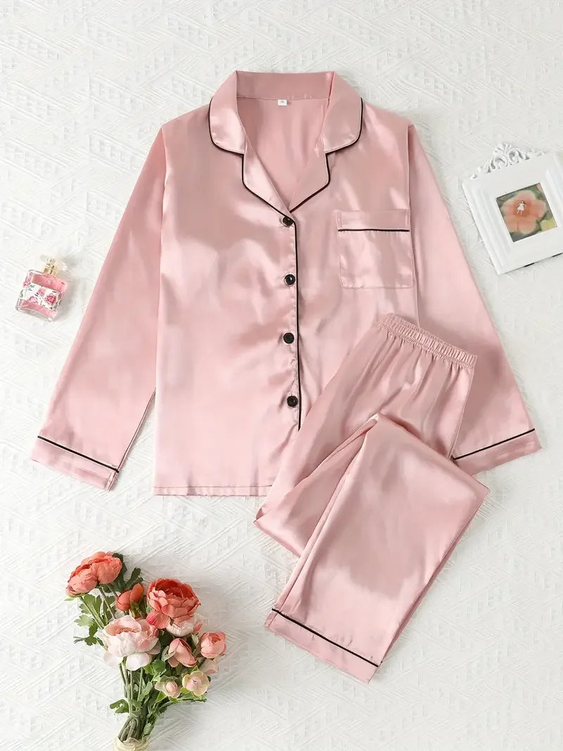 KAELAH Soft Silk Breathable and Relaxed Fit Long Shirt Tops