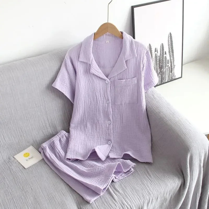 KAELAH Sleeved Casual Pyjama Suit for Women Simple Wear Fashion Style