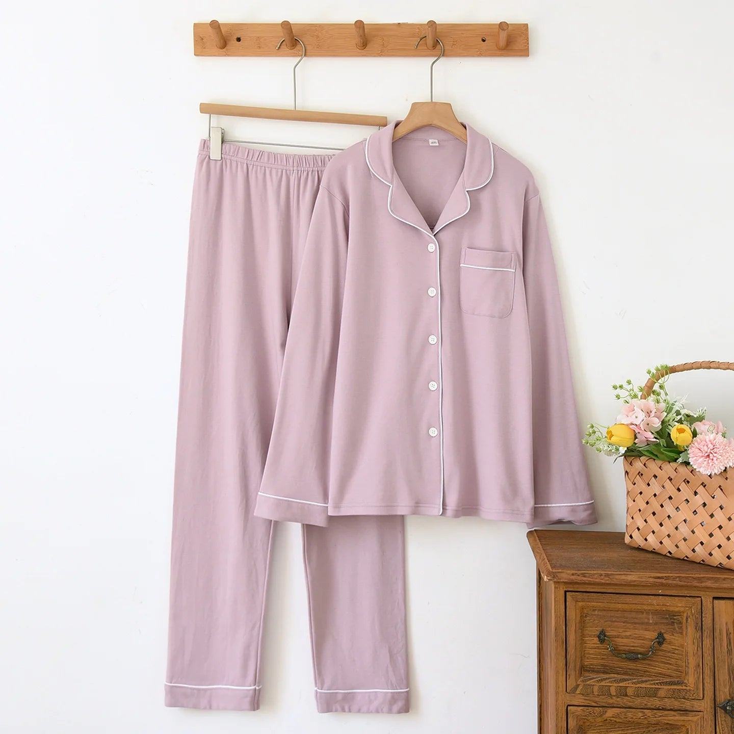 KAELAH 1 color cotton thick PajamaThick sleepwear Long Sleeved Pants