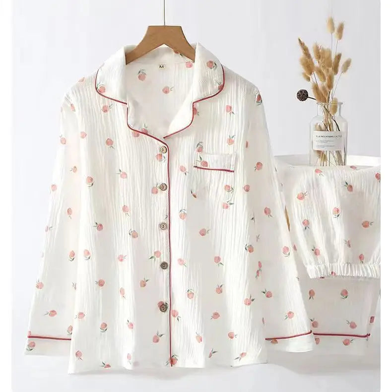 KAELAH Version Plaid Pjs Women Long Sleeve Sleepwear