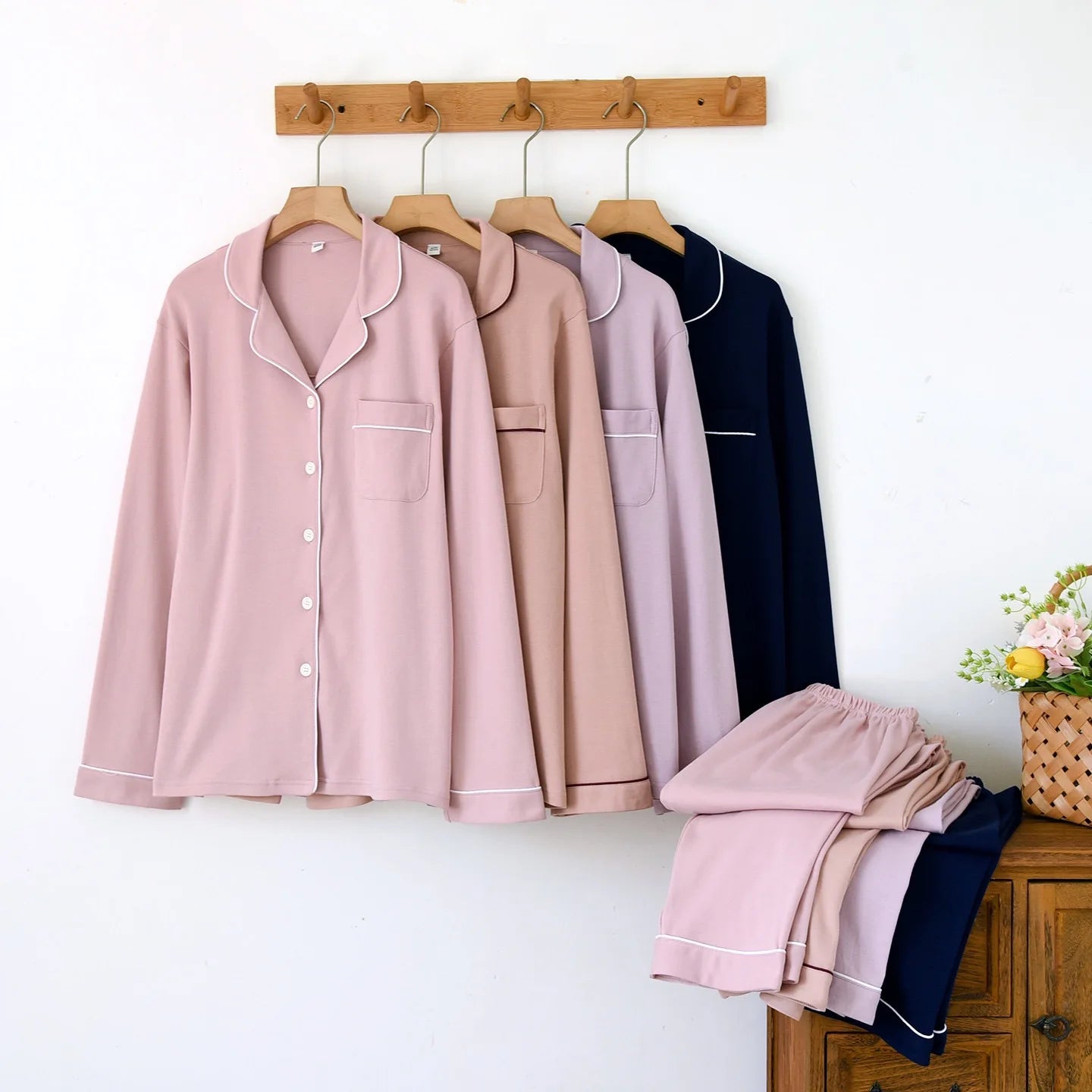 KAELAH 1 color cotton thick PajamaThick sleepwear Long Sleeved Pants