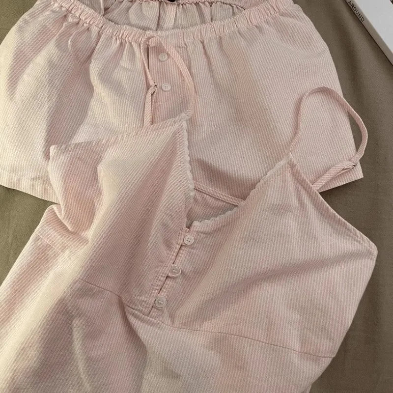 KAELAH New Cotton Sleepwear Women's Summer Short Sleeved Shorts Cute