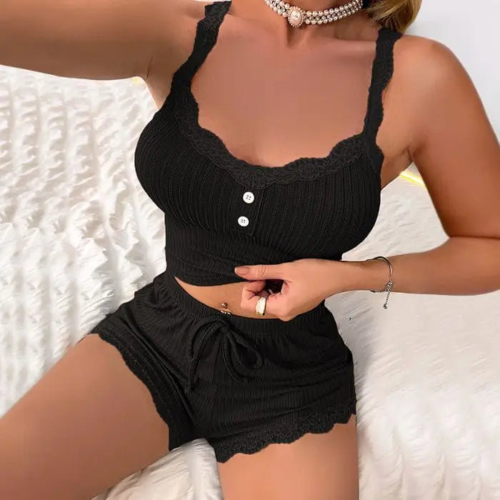 KAELAH Pajama Set Summer Set Sexy Women Sleepwear Trousers