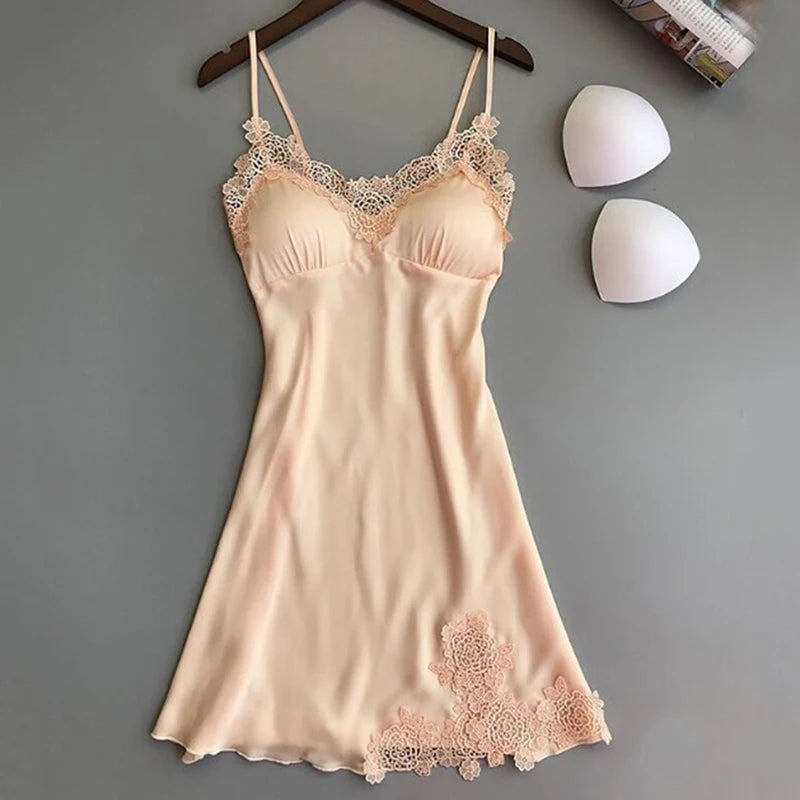 KAELAH Lingerie Silk Suspender Nightdress Ladies Spring And Summer Ice Silk Thin