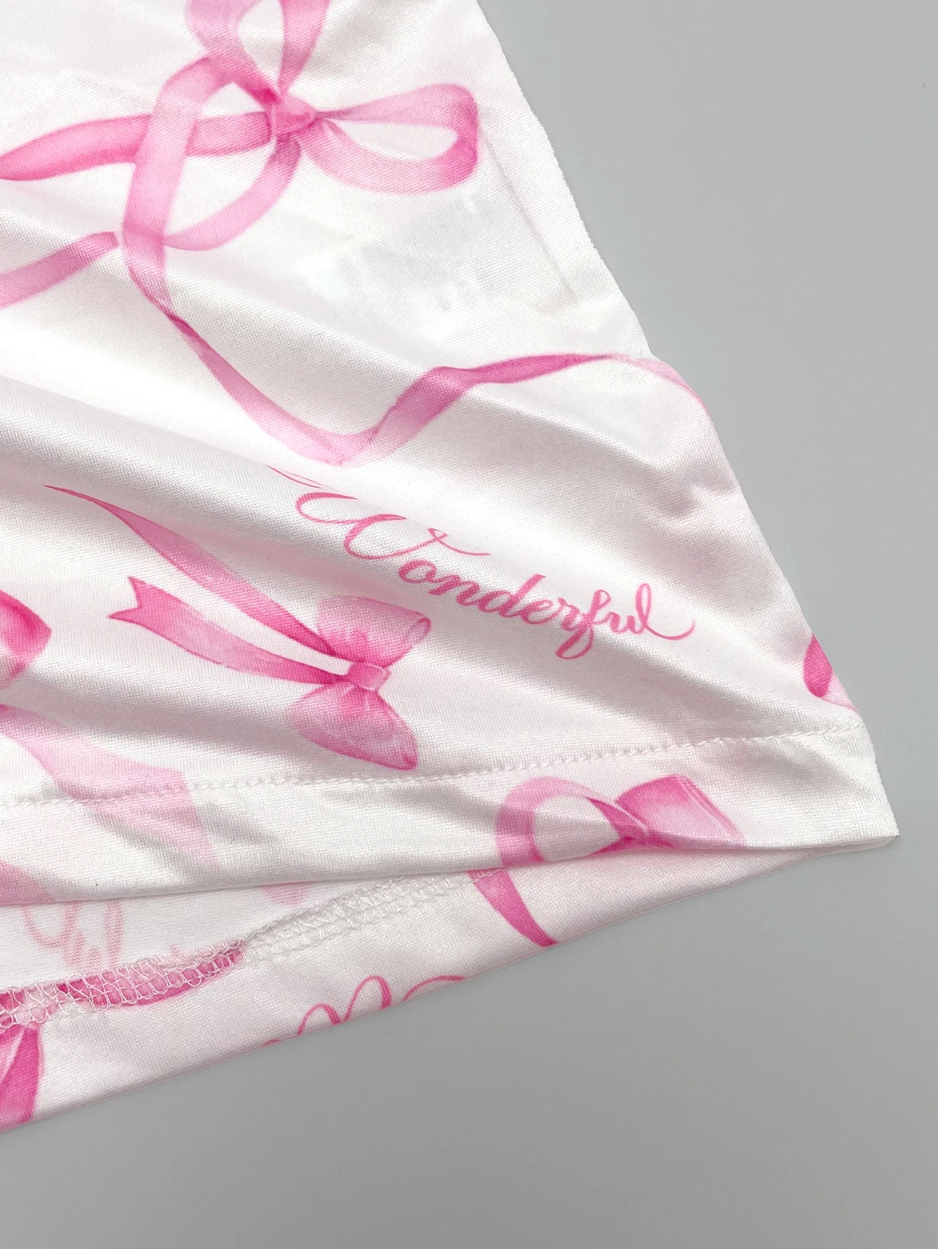 KAELAH Bow Size Spring and Summer Two-Piece Comfortable Tie Print